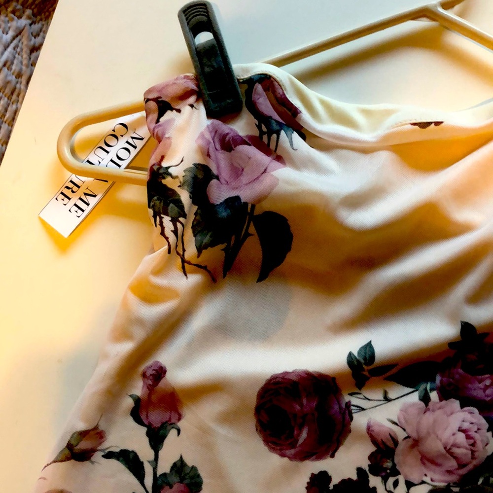 Boho Floral Print Mermaid Hem Tube Dress